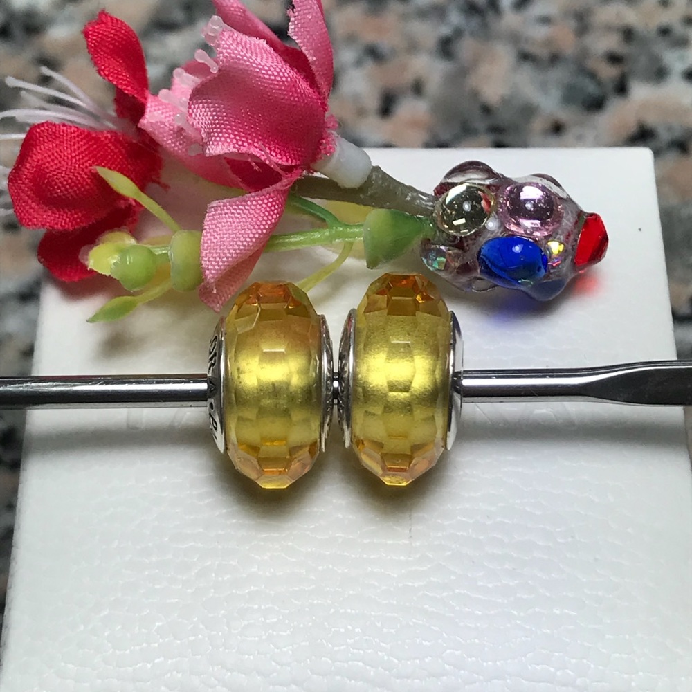Pandora charms yellow shimmer.